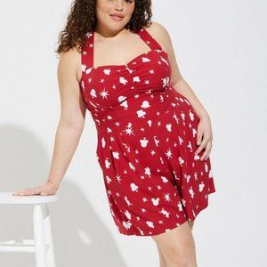 ❤NWT VINTAGE TORRID ROMPER - DISNEY MINNIE MICKEY MOUSE - POLKA DOT AMERICANA